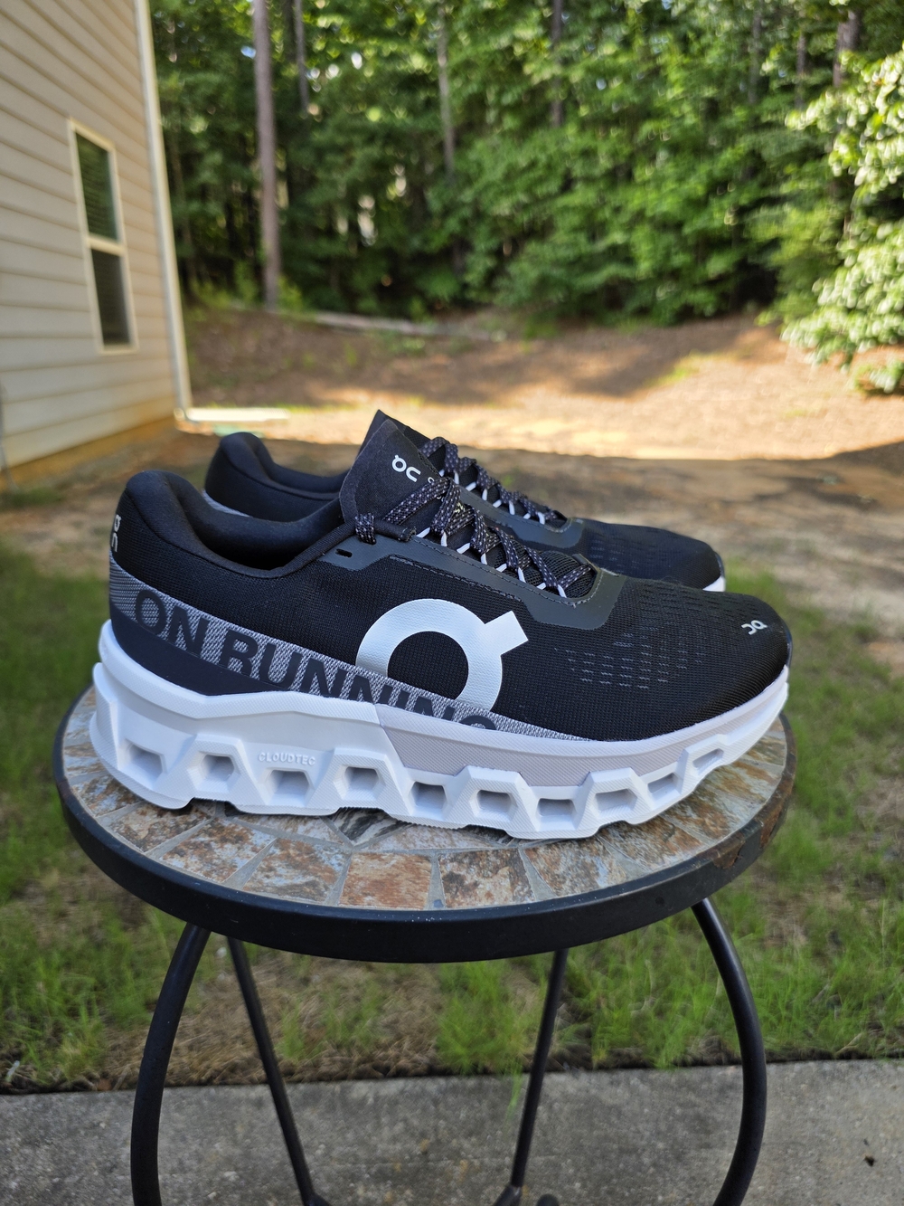 On Cloudmonster 2 3WE10111197 Black/Frost Running Shoes Women Sz 9.5 Worn 1x